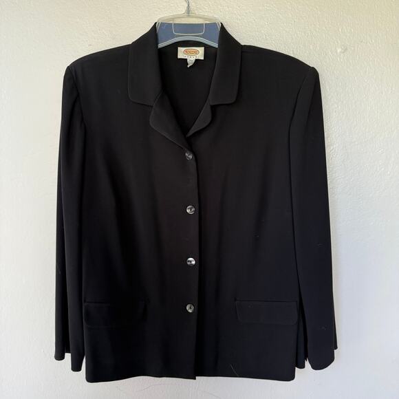 Talbots 16W Black Lite Blazer No lining shoulder pads - Picture 1 of 9